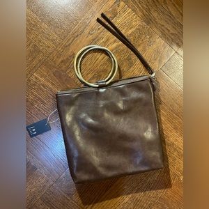 Brown Faux Leather Purse